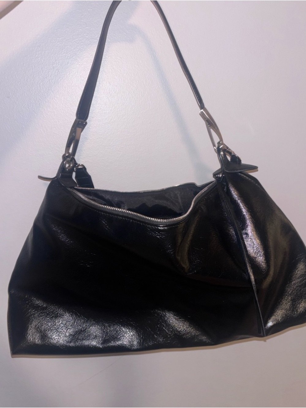 Melie Biiano Black Vegan Leather Crossbody / Shoulder Bag